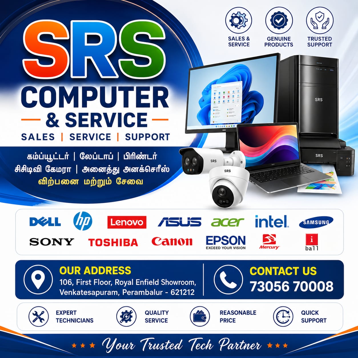 SRS Computers — sales, service and support in Perambalur
